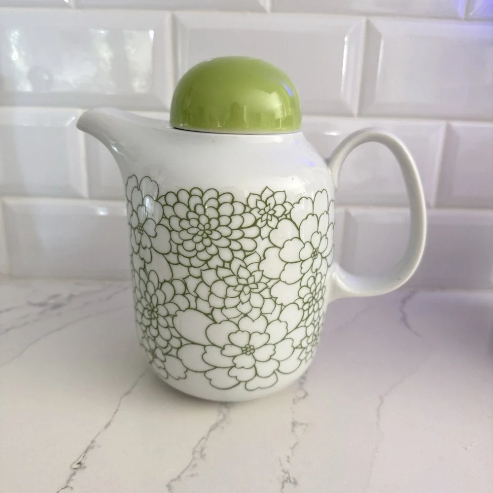 Vintage Arzberg Brasilia Porcelain Coffee Pot Designed By Hans Theo Baumann 70's
